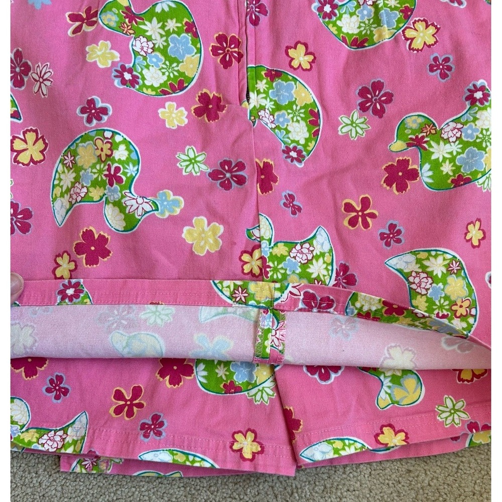 Duck Head Y2K Pink Duck Print Skort 8 Preppy Resort Golf Lilly Style Novelty - Picture 6 of 7